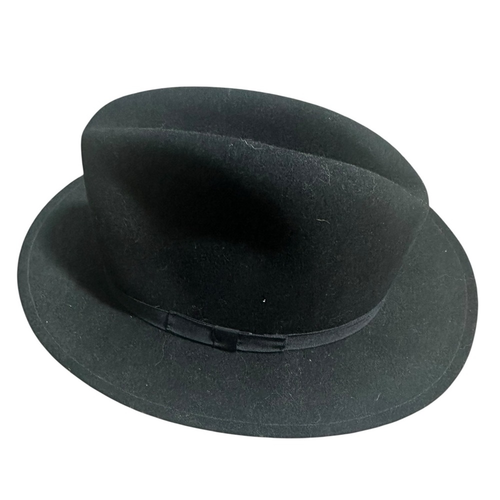 Country Gentleman Lite Felt Black 100% Wool Hat Size Large